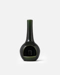Forest Green Long-Neck Bulb-Base Ceramic Candle Holder