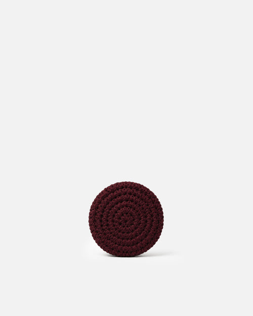 Burgundy Macramé Face Scrubber