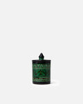 Forest Green Cylindrical Carved Band Ceramic Lidded Jar