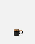 Black and Amber Drip Glaze Cylindrical Ceramic Espresso Mug