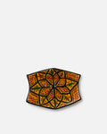 Yellow Concave Hexagonal Hand-Painted Star Ceramic Soap Dish