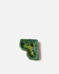 Green and Yellow Freeform Angular Volcanic Glaze Ceramic Trinket Dish
