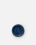 Cobalt Blue Round Volcanic Speckled Glaze Ceramic Trinket Dish